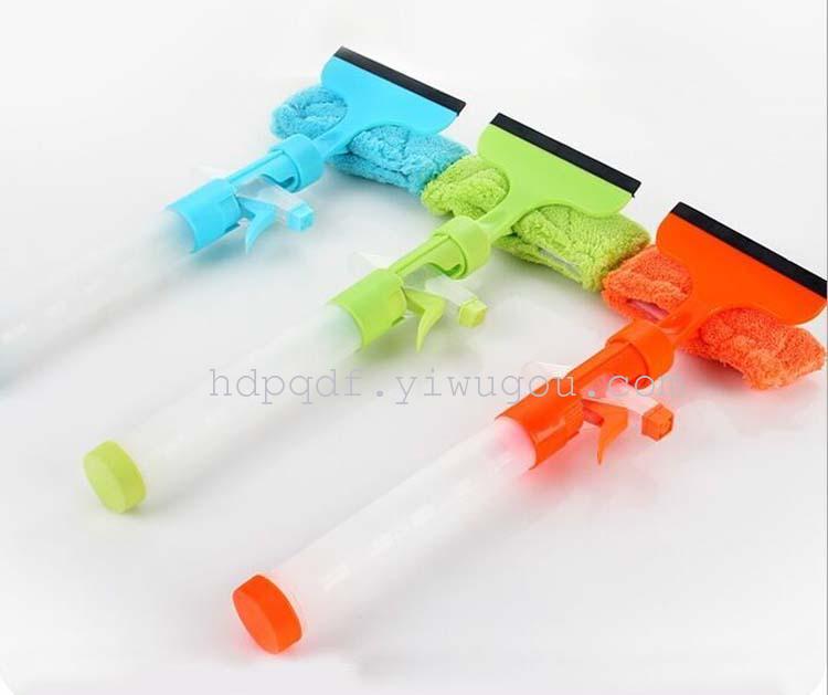 Double-sided glass cleaner, multi-functional telescopic handle, glass cleaning scraper, water spray window cleaner details Picture