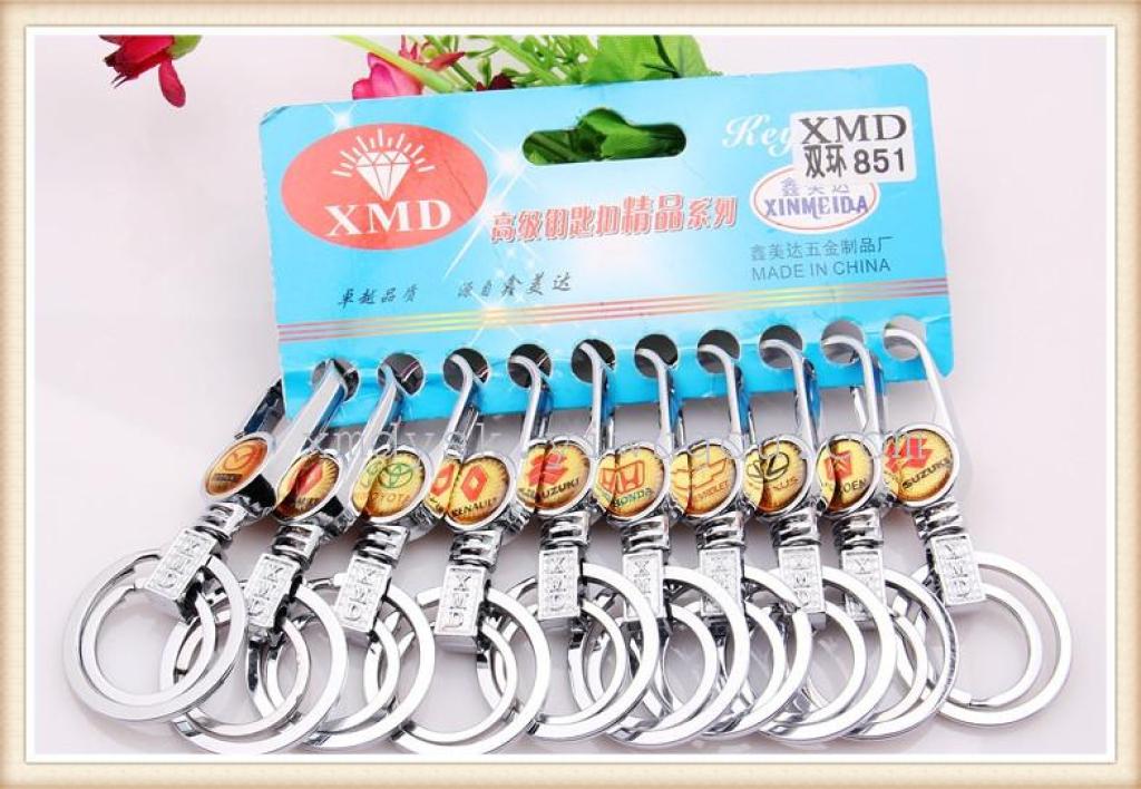 XMD Xinmeida Double-Ring 851 car logo keychain Key chain Car keychain Application Scenario