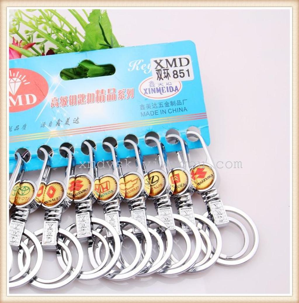 XMD Xinmeida Double-Ring 851 car logo keychain Key chain Car keychain Specification image