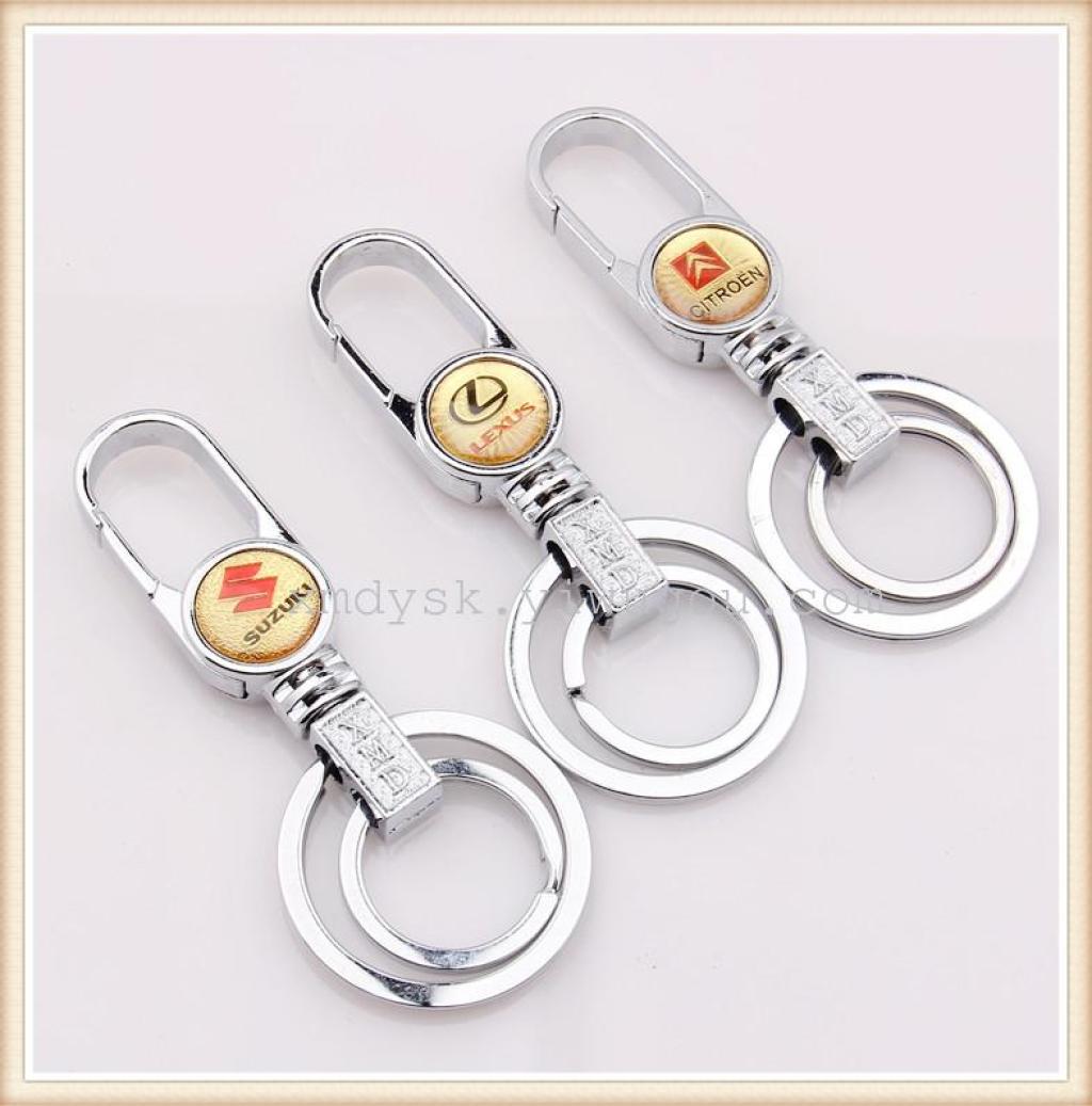 XMD Xinmeida Double-Ring 851 car logo keychain Key chain Car keychain details Picture