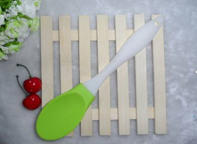 Factory wholesale silicone soup spoons with stainless steel high-temperature resistant handles