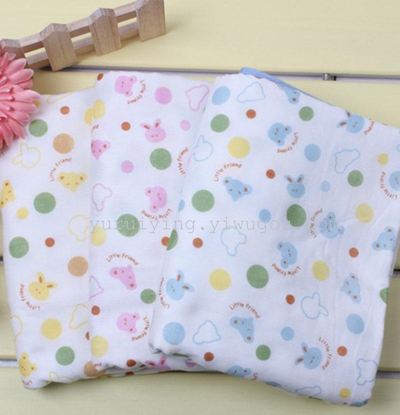 Baby bath towel, six-layer gauze blanket, baby summer cool blanket, children's air conditioner blanket, 90*90 Specification image