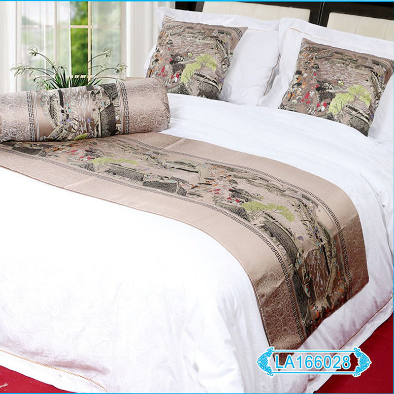 Shefan Hotel supplies: Five-star hotel bed sheets, bed covers, bed flags, bed tail towels details Picture