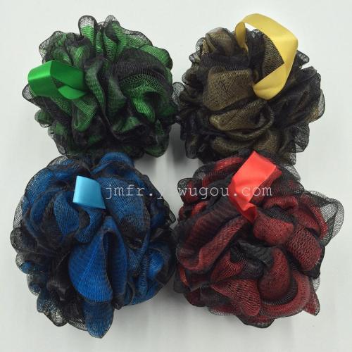 黑色浴花 套网浴球 55克细网沐浴球