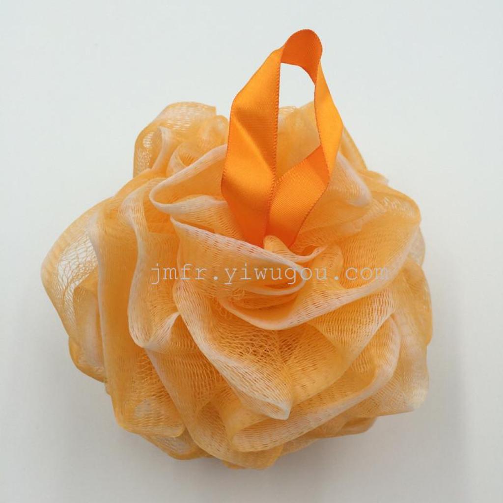 PE new material bath balls, fine mesh bath balls, two-color bath flowers details Picture
