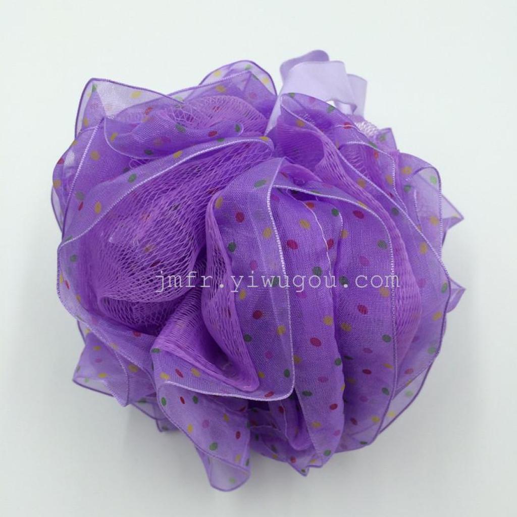 Lace bath flower lace bath ball polka dot ribbon bath ball Specification image