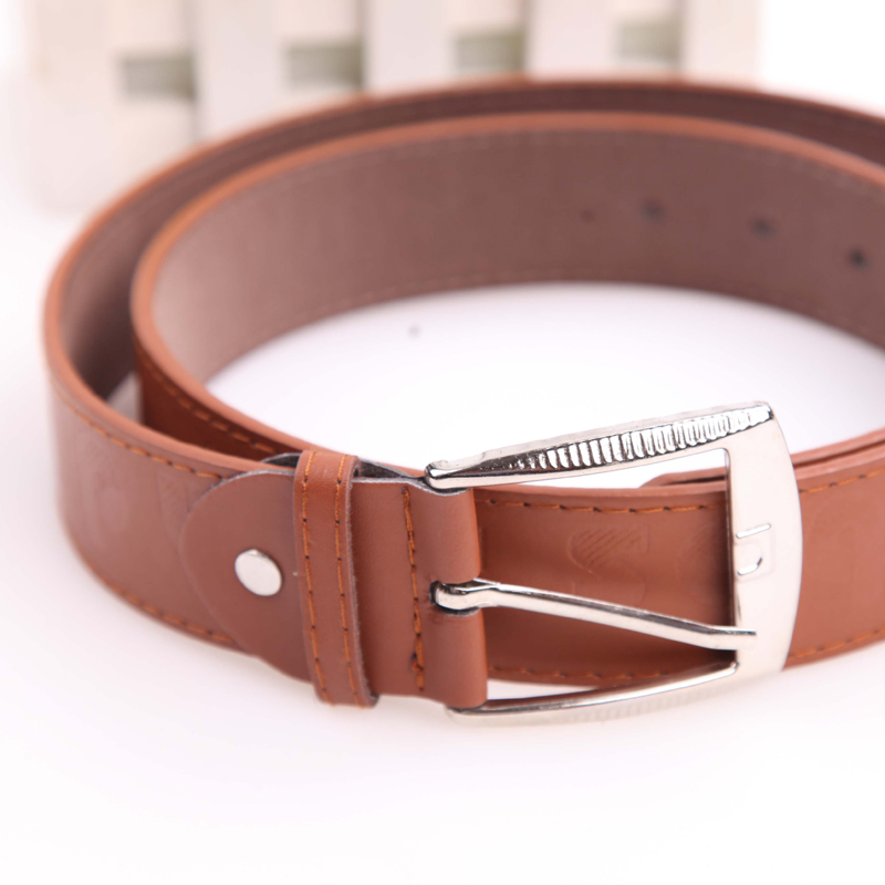 4.0 Men's belt with iron sheet pin buckle flat embossed belt Specification image