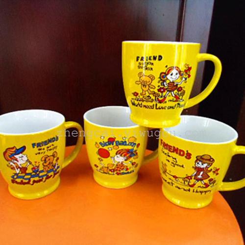 Red glaze ceramic baked flower cup cartoon cup