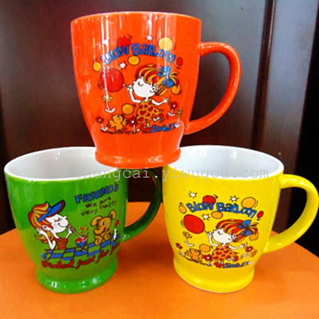 Red glaze ceramic baked flower cup cartoon cup Application Scenario
