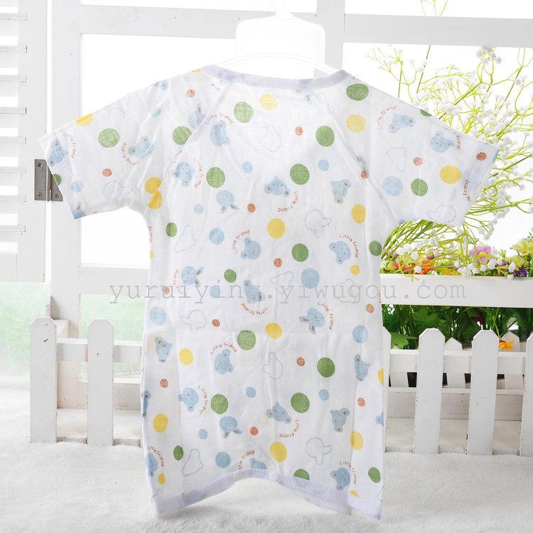 Foreign trade newborn one-piece suit, gauze short-sleeved butterfly suit, summer crawling suit, Hayi baby suit Application Scenario
