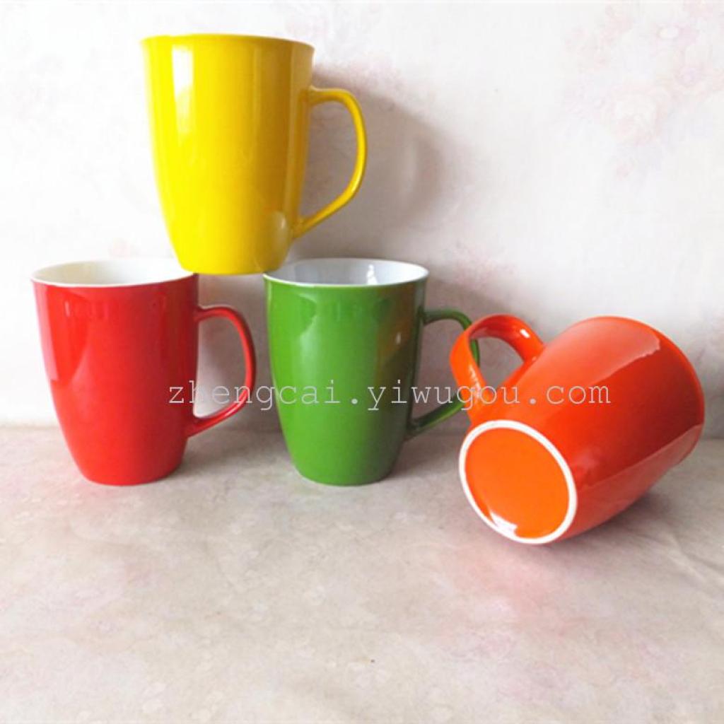 Ceramic cups, colored glaze cups, advertising cups, ceramic mugs, coffee cups Application Scenario
