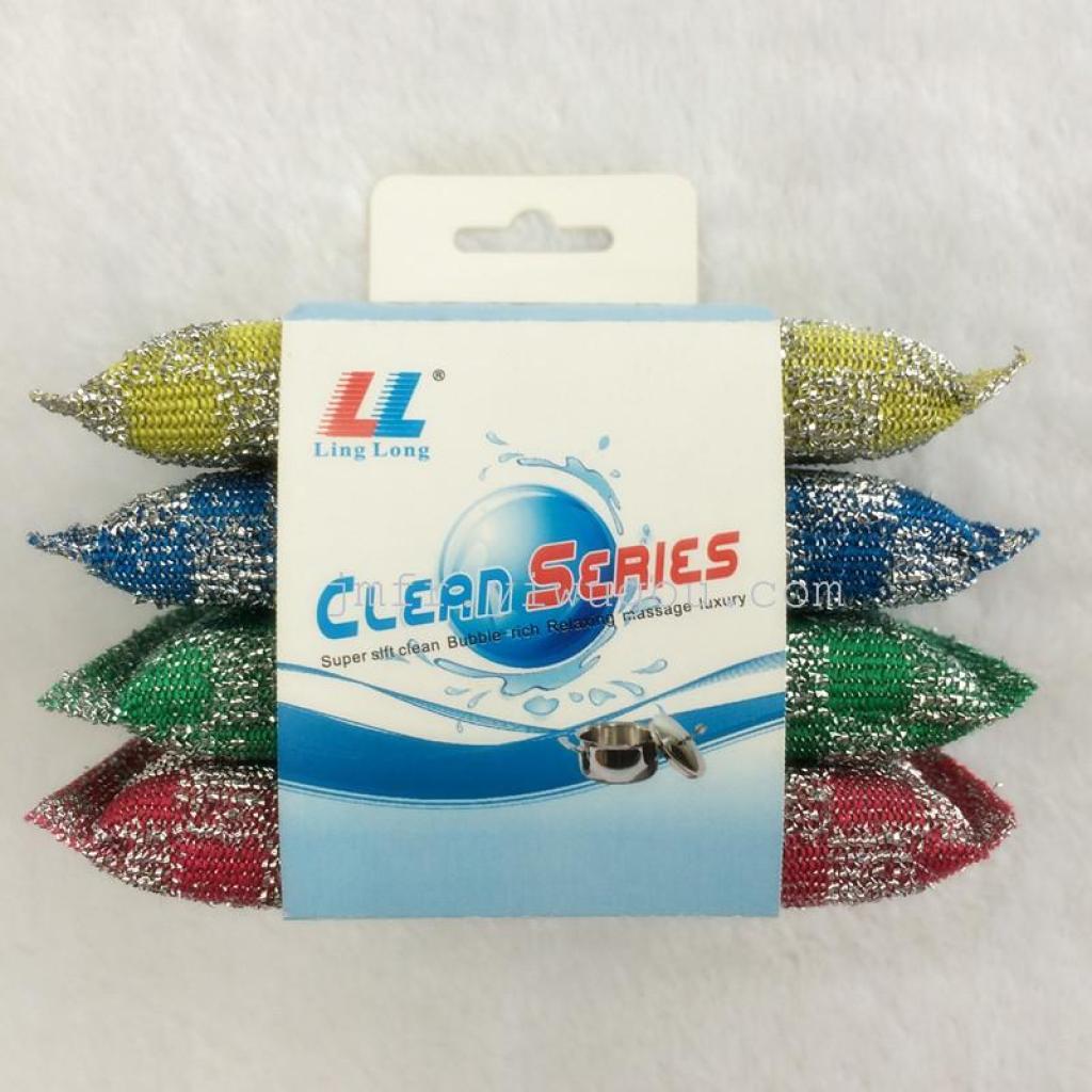 The small square gold and silver onion jacquard cleaning block scrubs the cleaning sponge Application Scenario