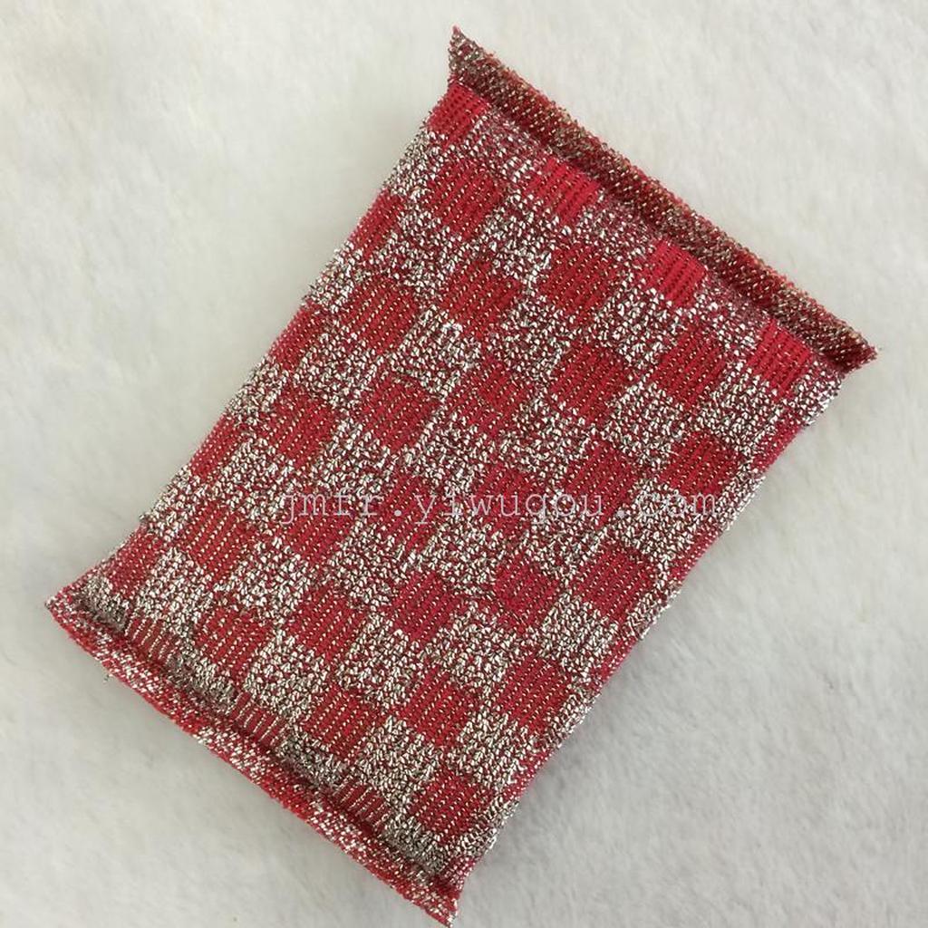 The small square gold and silver onion jacquard cleaning block scrubs the cleaning sponge Specification image