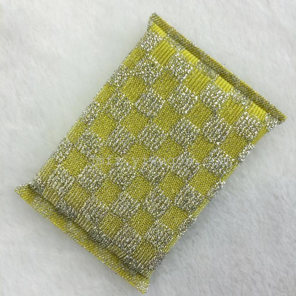 The small square gold and silver onion jacquard cleaning block scrubs the cleaning sponge details Picture