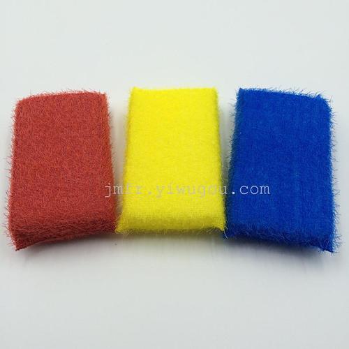 Hot-cut, long-haired, long-haired, scallion, large-sized cleaning sponge block, rubber thread brush