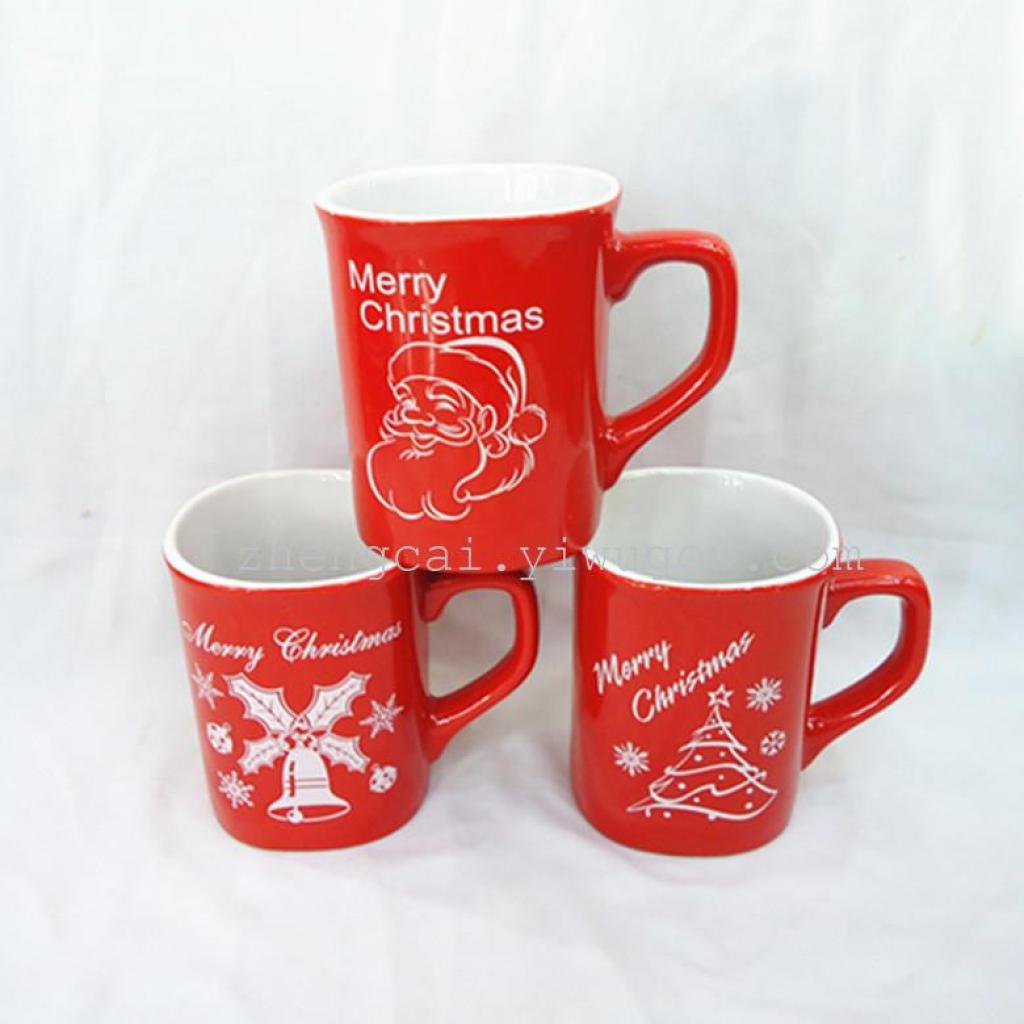 The manufacturer supplies ceramic cups, mugs, red glazed square cups and Christmas cups Application Scenario