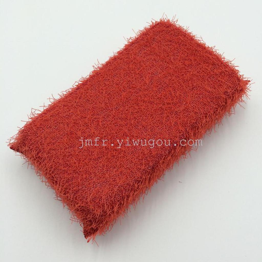 Hot-cut, long-haired, long-haired, scallion, large-sized cleaning sponge block, rubber thread brush details Picture