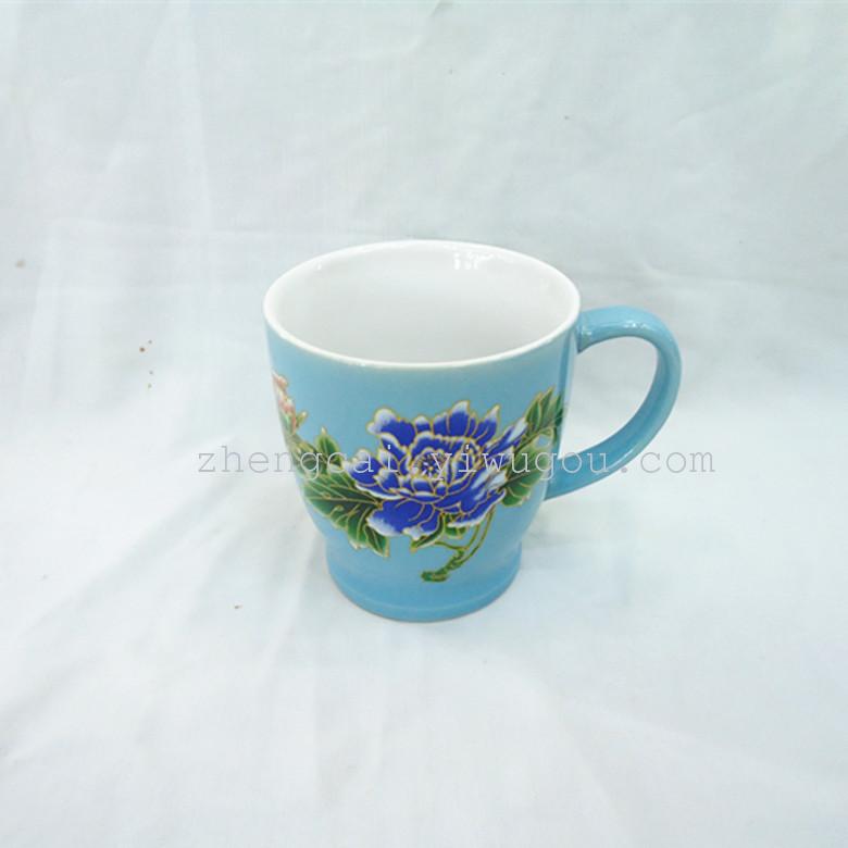 色釉陶瓷杯 陶瓷广告杯 库存杯子 卡通笑脸杯子