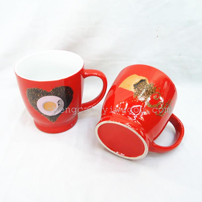 Ceramic coffee cups, red glazed ceramic advertising cups, stock cups Specification image