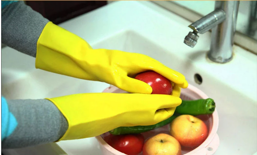 加厚牛筋乳胶手套 防酸碱家用清洁工业用洗车洗水果详情图3