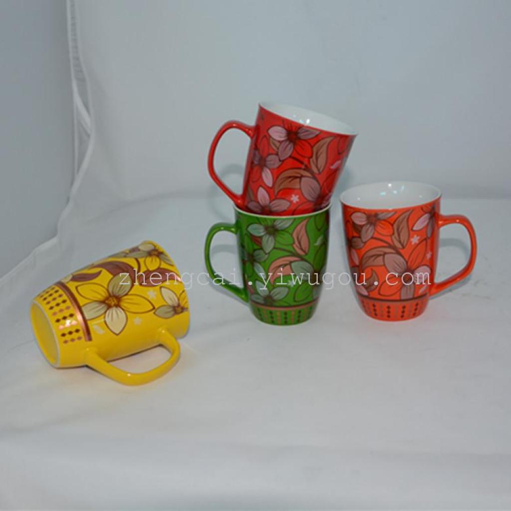 Red glazed ceramic cups, advertising cups, craft gift cups Specification image