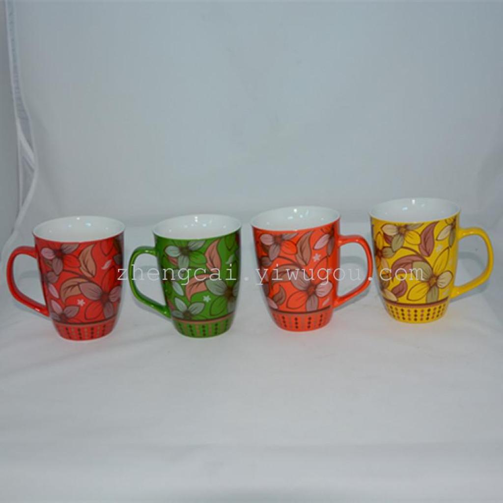 Red glazed ceramic cups, advertising cups, craft gift cups details Picture