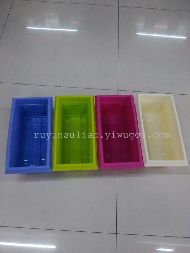 批发供应塑料花盆 仿陶瓷花盆 阳台种菜长方彩色花盆