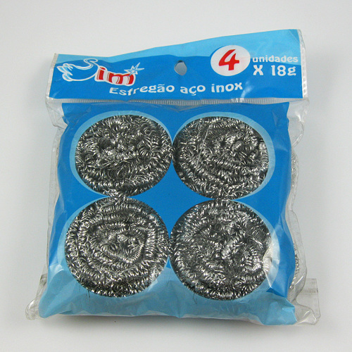 [jumbo barato] 15g bola de alambre bola de limpieza 4pcs bandeja cepillo cepillo de alambre