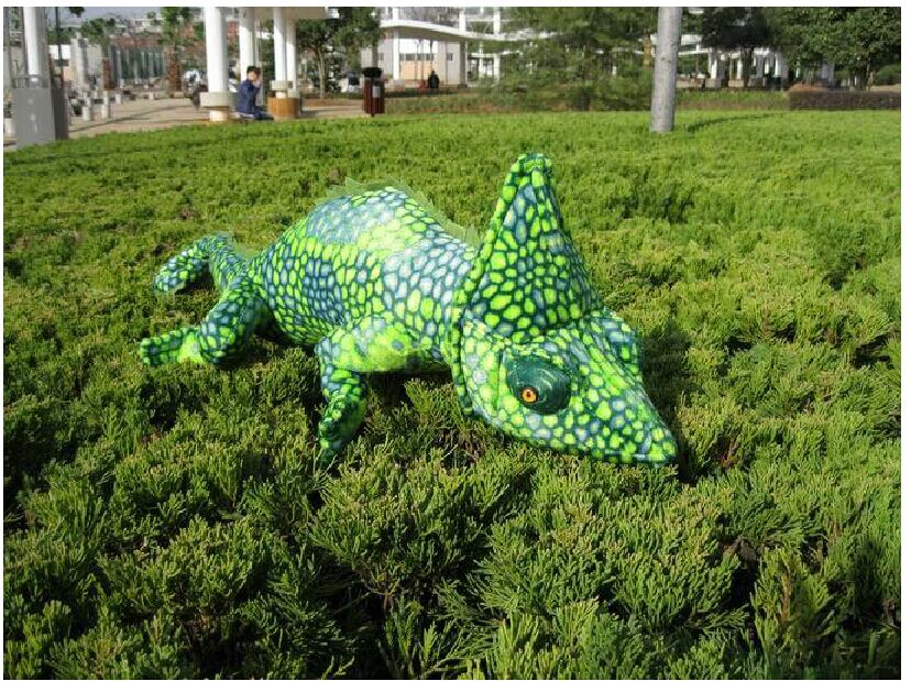Creative cartoon plush toys, simulated chameleons and five-colored dragons Specification image
