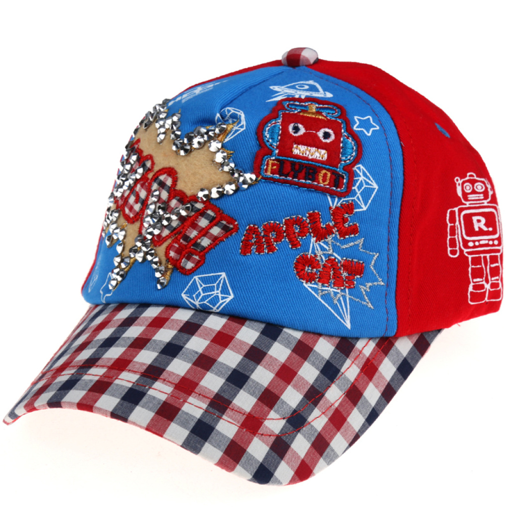 Sheriwa robot Diamond baseball cap, Cartoon cap, children's cap, sun Hat A-229 Application Scenario