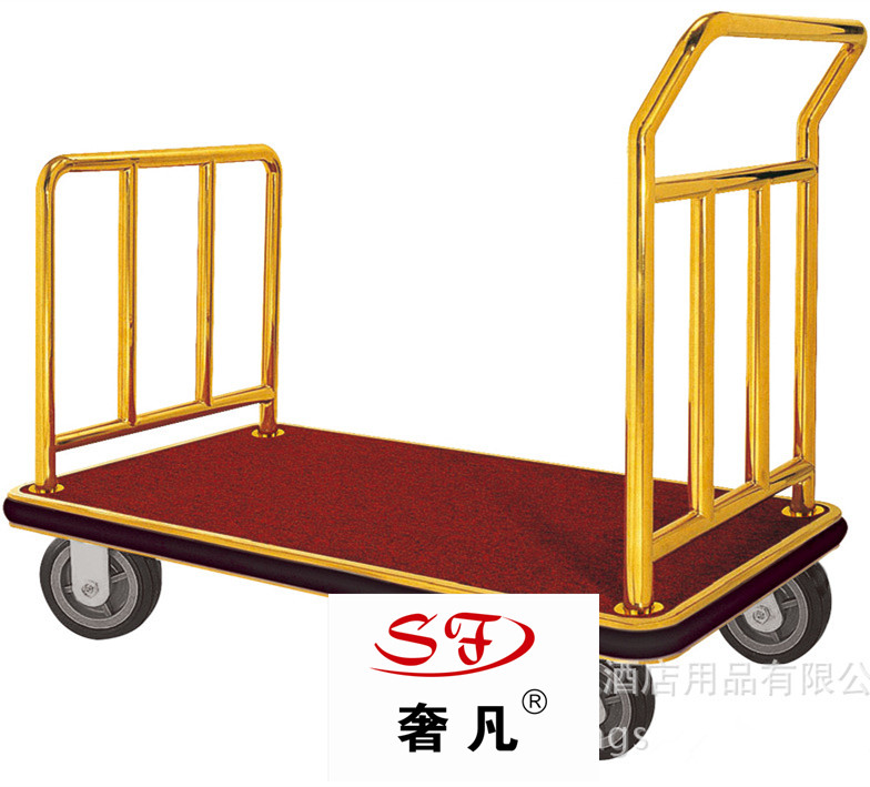 The hotel lobby luggage cart series, Hechang LX-2B hand-pushed luggage cart Specification image