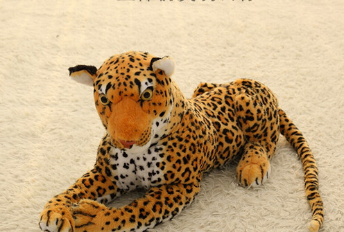 Simulated leopard figurines, plush toys, desert leopards, mighty and strong, spotted leopards, children's toy ornaments Specification image