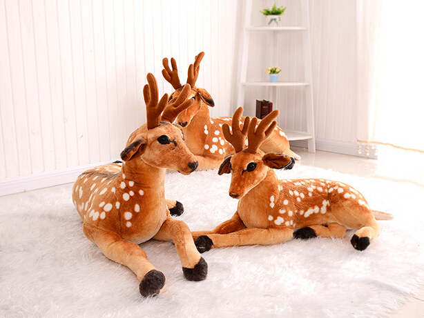 Simulated sika deer plush toy, little deer figurine, children's birthday gift Specification image