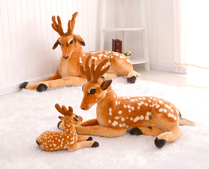 Simulated sika deer plush toy, little deer figurine, children's birthday gift Application Scenario