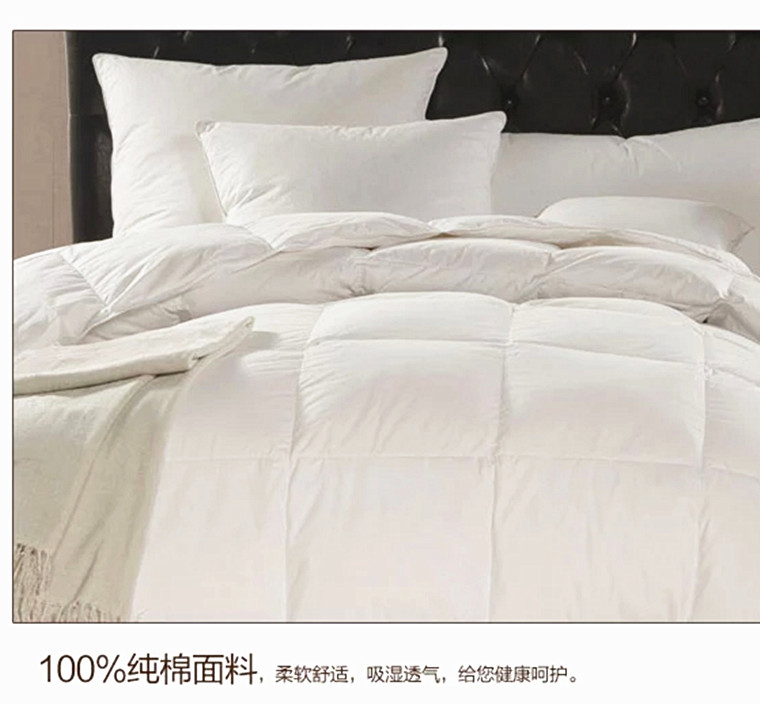 Standard down quilts for star-rated hotels and guesthouses, 50% white down quilts Application Scenario