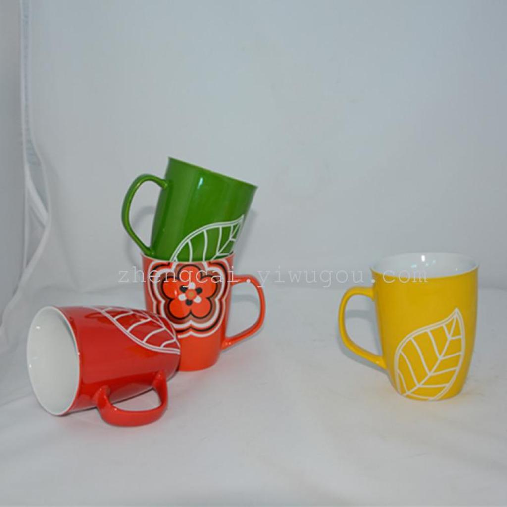 Ceramic cups, colored glaze coffee cups, mugs, OEM customized cups details Picture