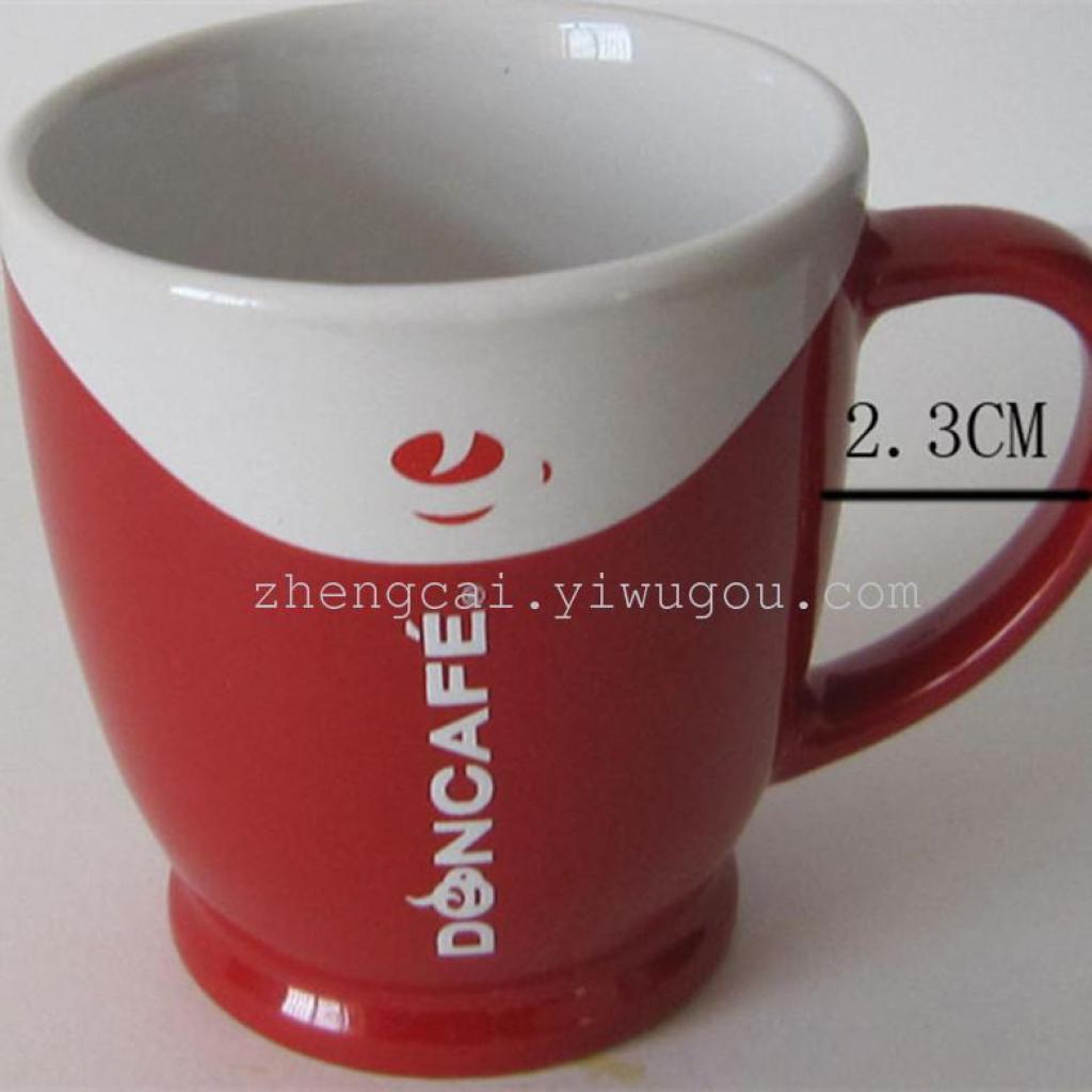 Ceramic coffee cup advertising cup, colored glaze coffee cup, ceramic cup Specification image
