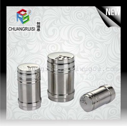 供应无磁不锈钢调味瓶 胡椒粉筒 旋转调料罐 调味罐粉筒彩色