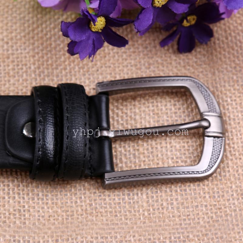 New multi-color genuine leather embossed casual pin buckle belt for men Specification image