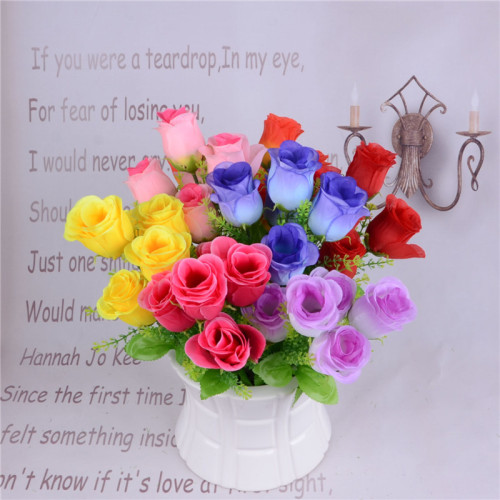 Five fake spring buds of the artificial flower figure full figure