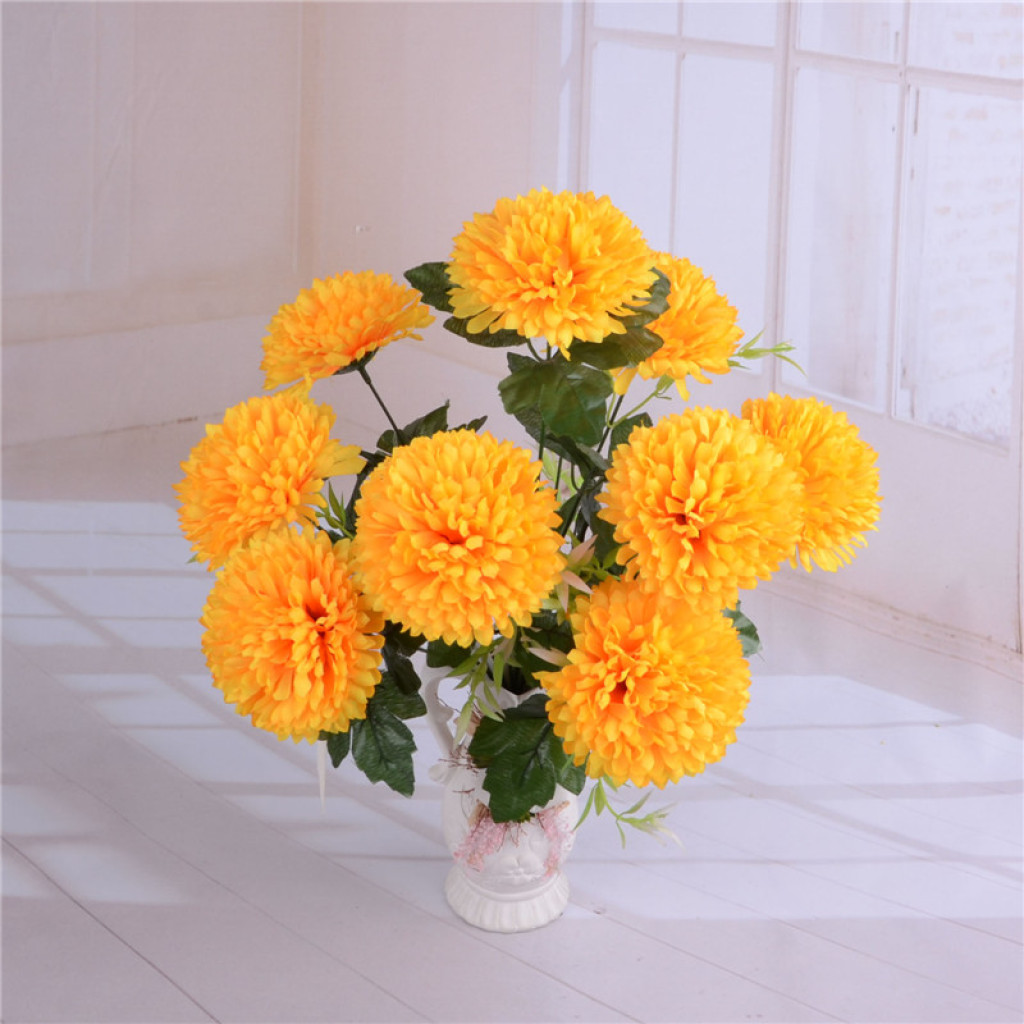 The artificial flower figure is a fake flower with 10 large lilacs Specification drawing