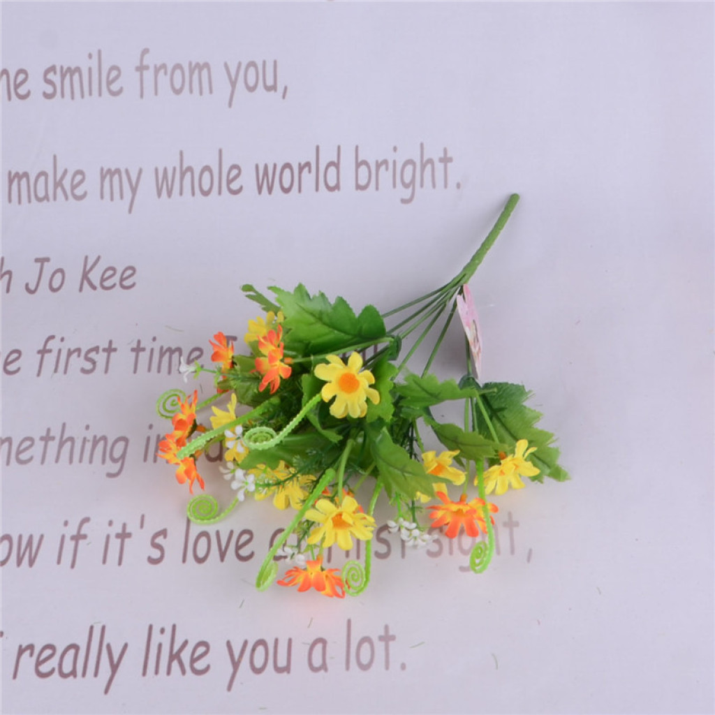 7-head yellow core small chrysanthemum flower figurine artificial flower decoration floral art Application Scenario