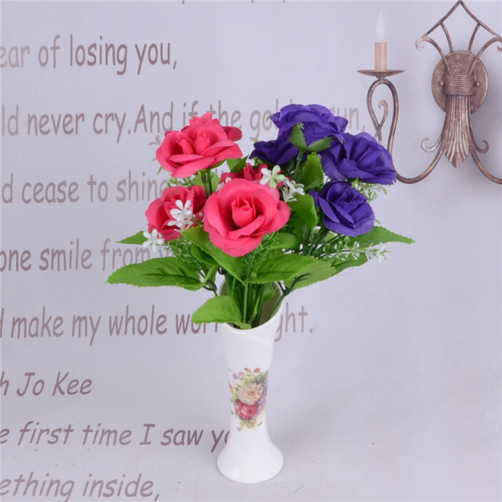 Artificial artificial flower 2016 new style artificial flower 5-head water rose Application Scenario