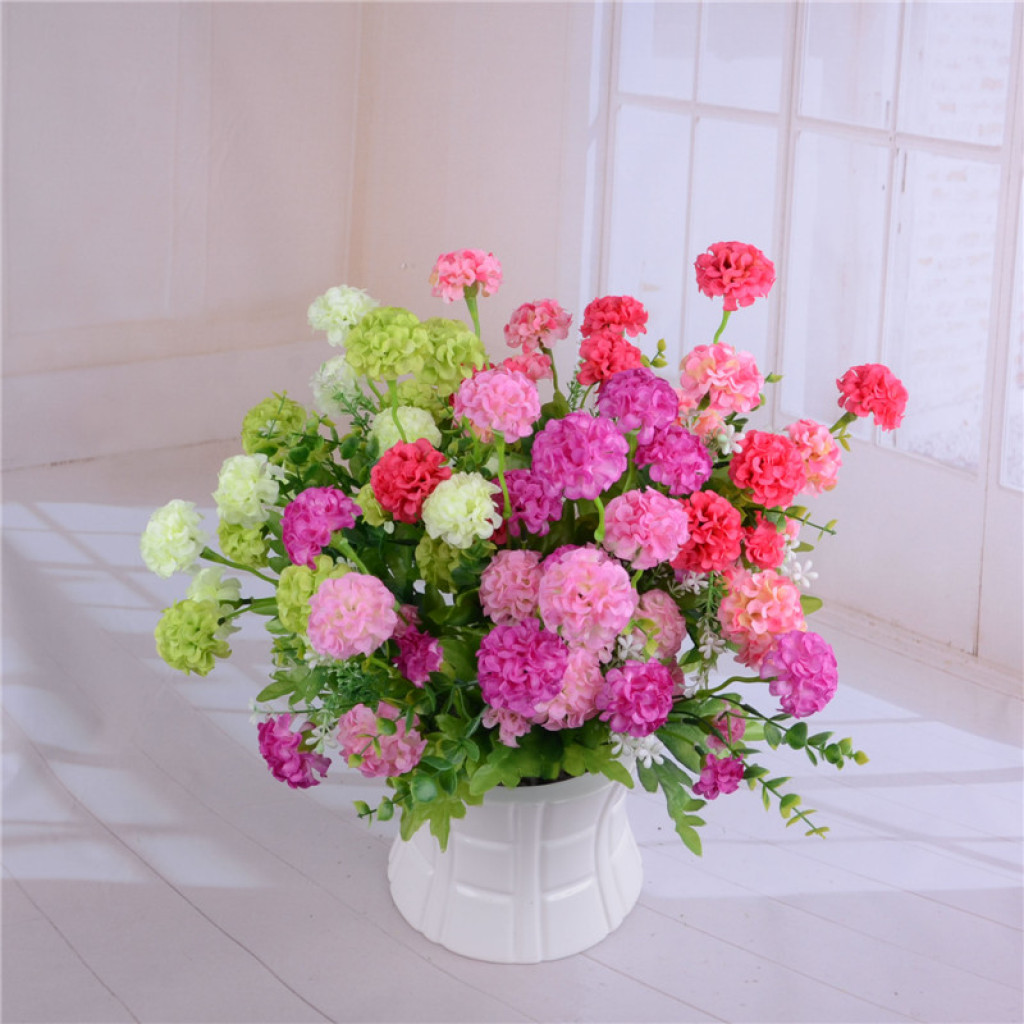 10-head ball orchid chrysanthemum artificial flower, artificial flower, craft flower Application Scenario