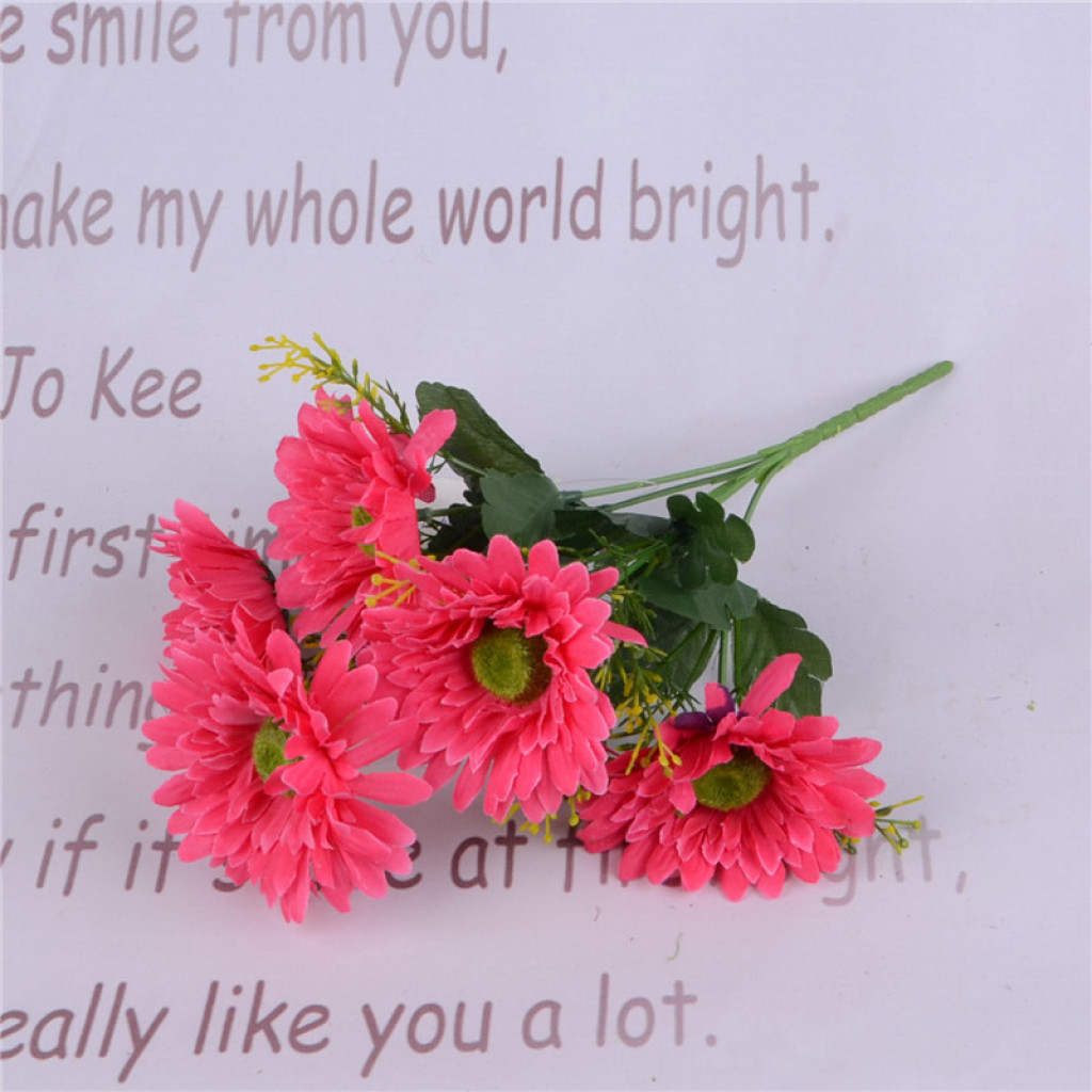 Five fake chrysanthemums made by artificial flower figures details Picture