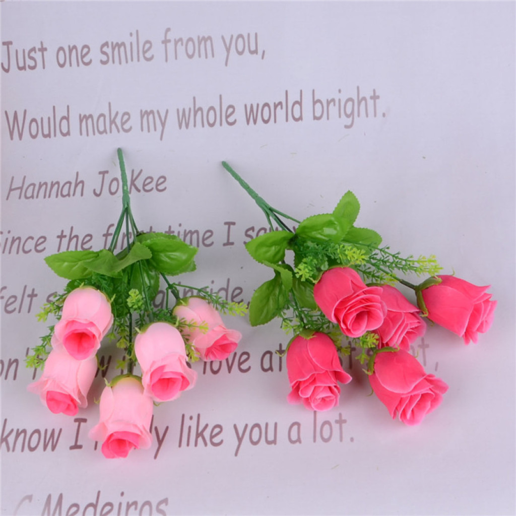 Five fake spring buds of the artificial flower figure Specification drawing