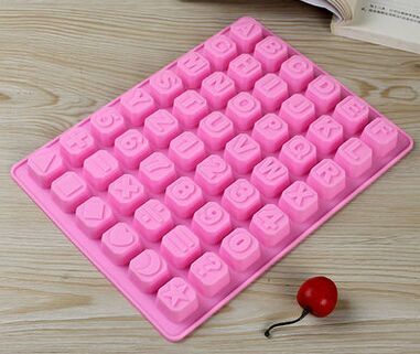 48-hole alphanumeric silicone mold chocolate jelly pudding cake mold ice cube tray high-temperature resistant baking