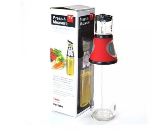 Press-type measurable health oil bottle, vinegar bottle, kitchenware oil control bottle, leak-proof glass soy sauce oil control pot, kitchen bottle