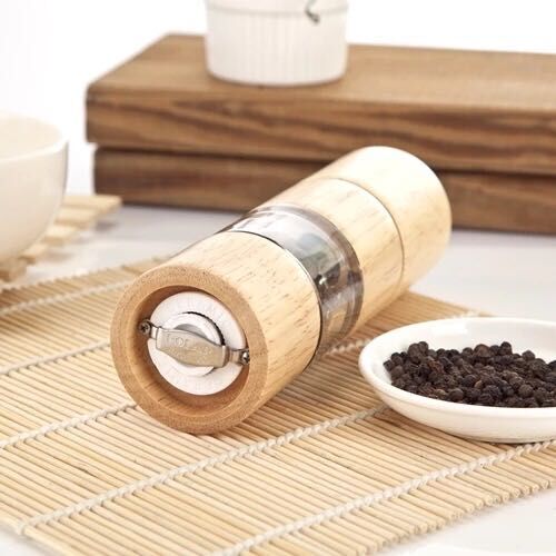 European design 6.5 "texture wood pepper and salt mill