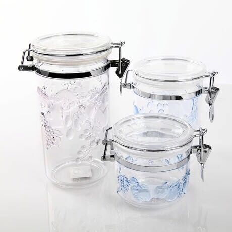 Acrylic storage tanks, dried fruit cans, snack cans, moisture-proof and sealed, candy colors details Picture